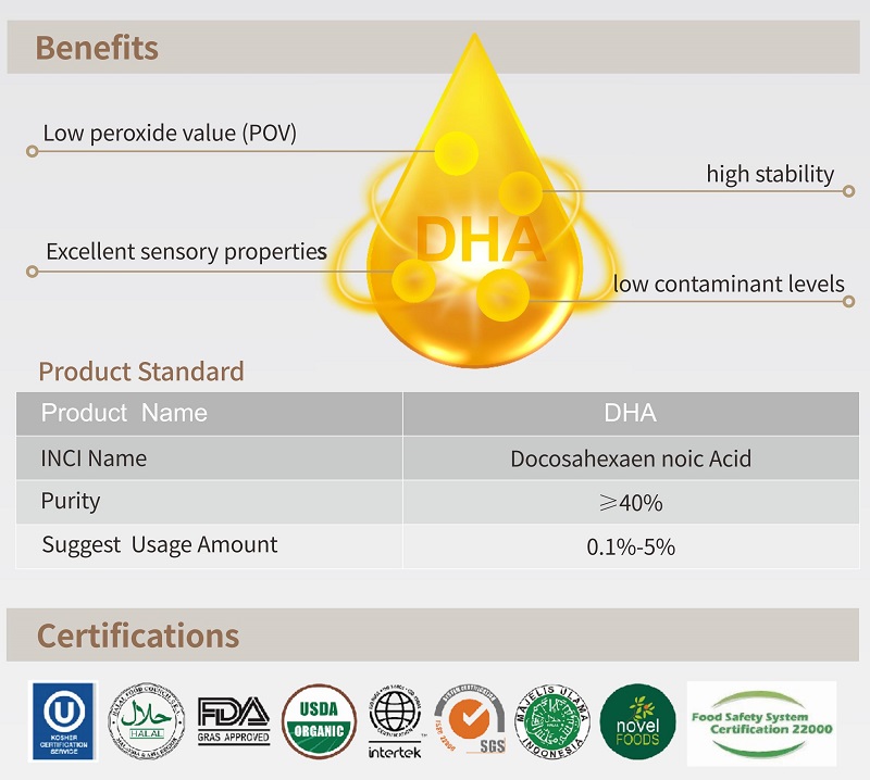 Benefícios do DHA em formulações cosméticas